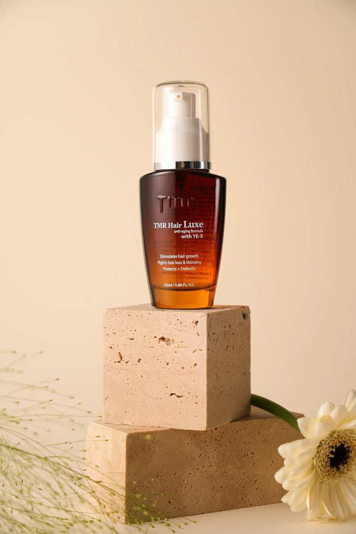 Apply a small amount of TMR Hair Luxe to damp, towel-dried hair for optimal restorative results, recommended to use 3 to 4 times per week for normal hair and 5 to 6 times per week for severely dry hair.