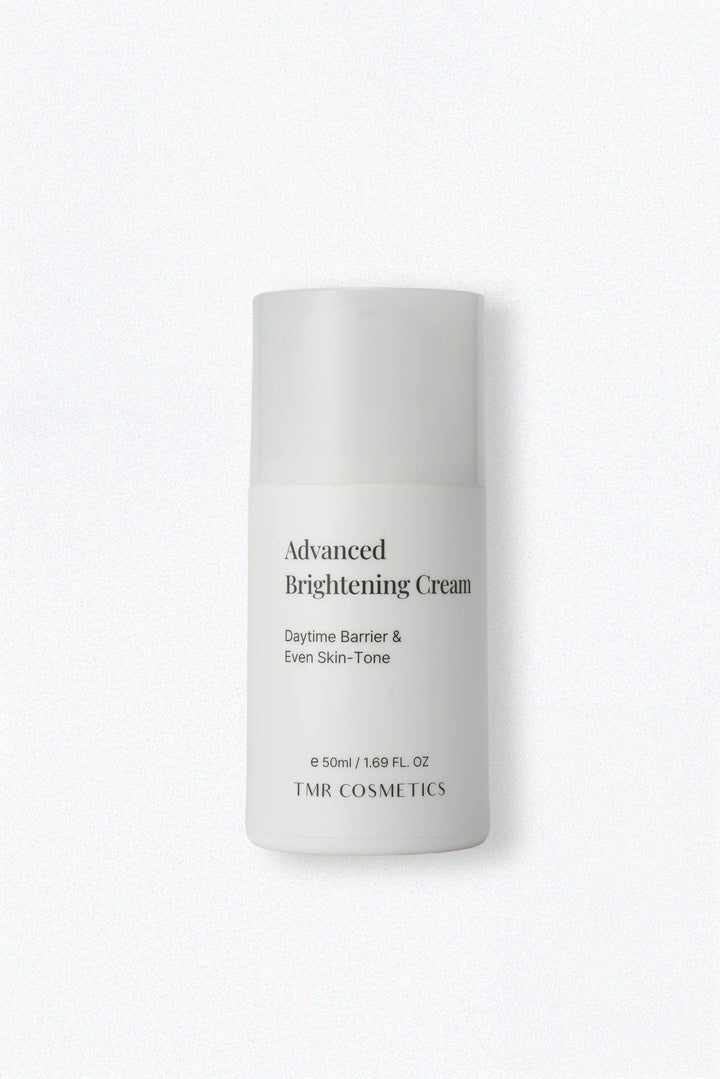 TMR Advanced Brightening Cream originally developed in Korea, formulated with arbutin to visibly reduce dark spots and even skin tone for a radiant complexion.